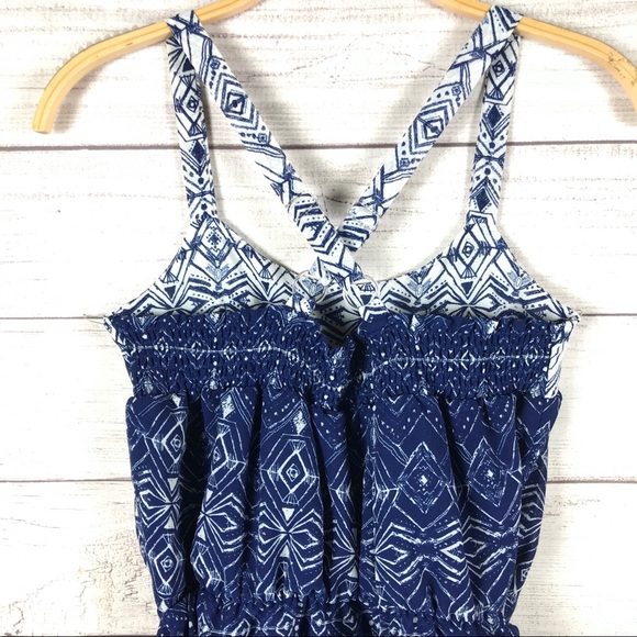 Rewind Empire Waist Cross Back Cute Summer Dress - Picture 2 of 6